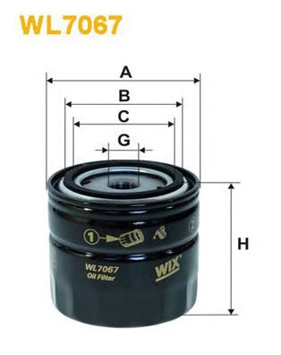 WIX FILTERS wl7067 -  Фильтр масляный двигателя